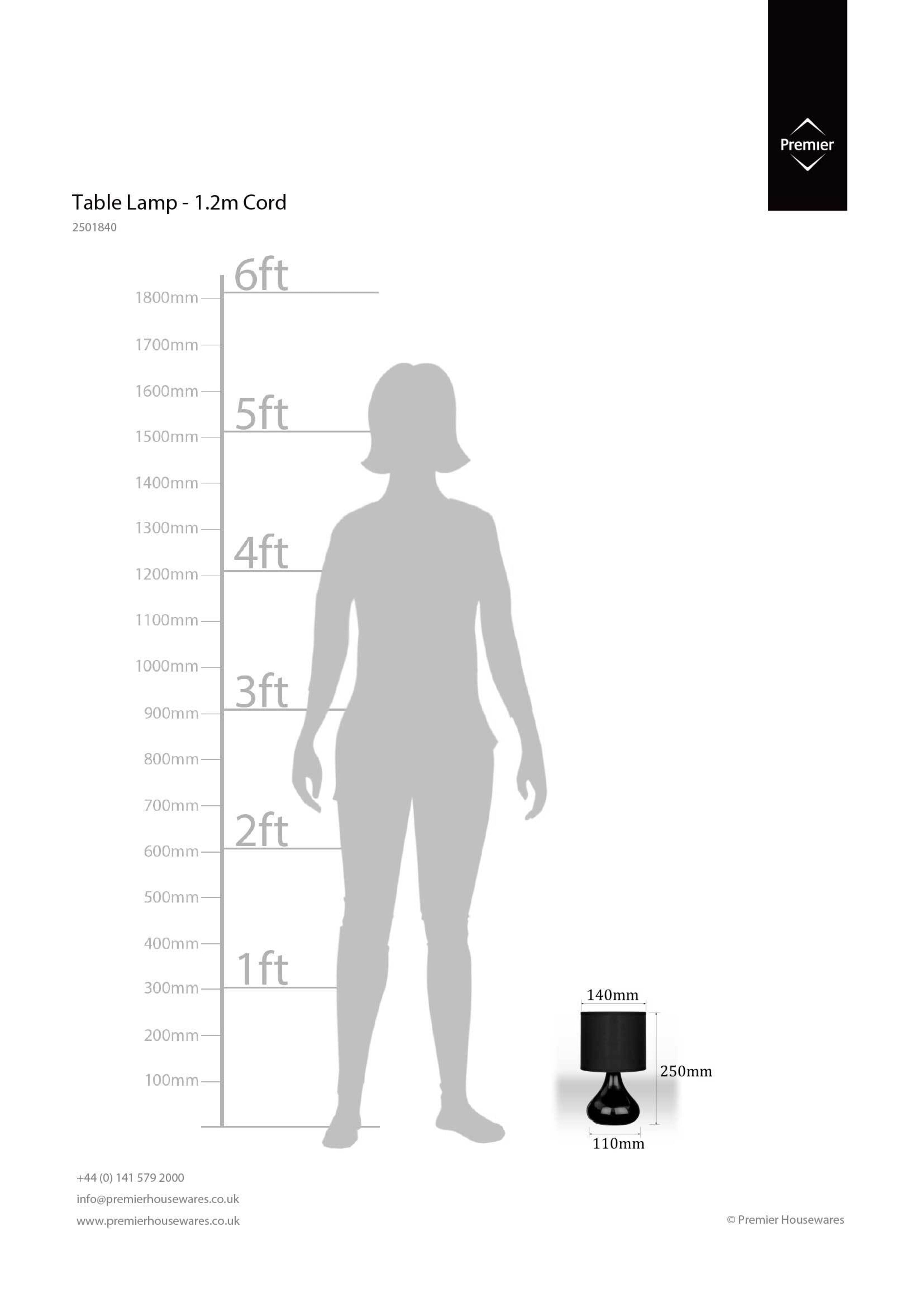 Bulbus Black Ceramic Table Lamp